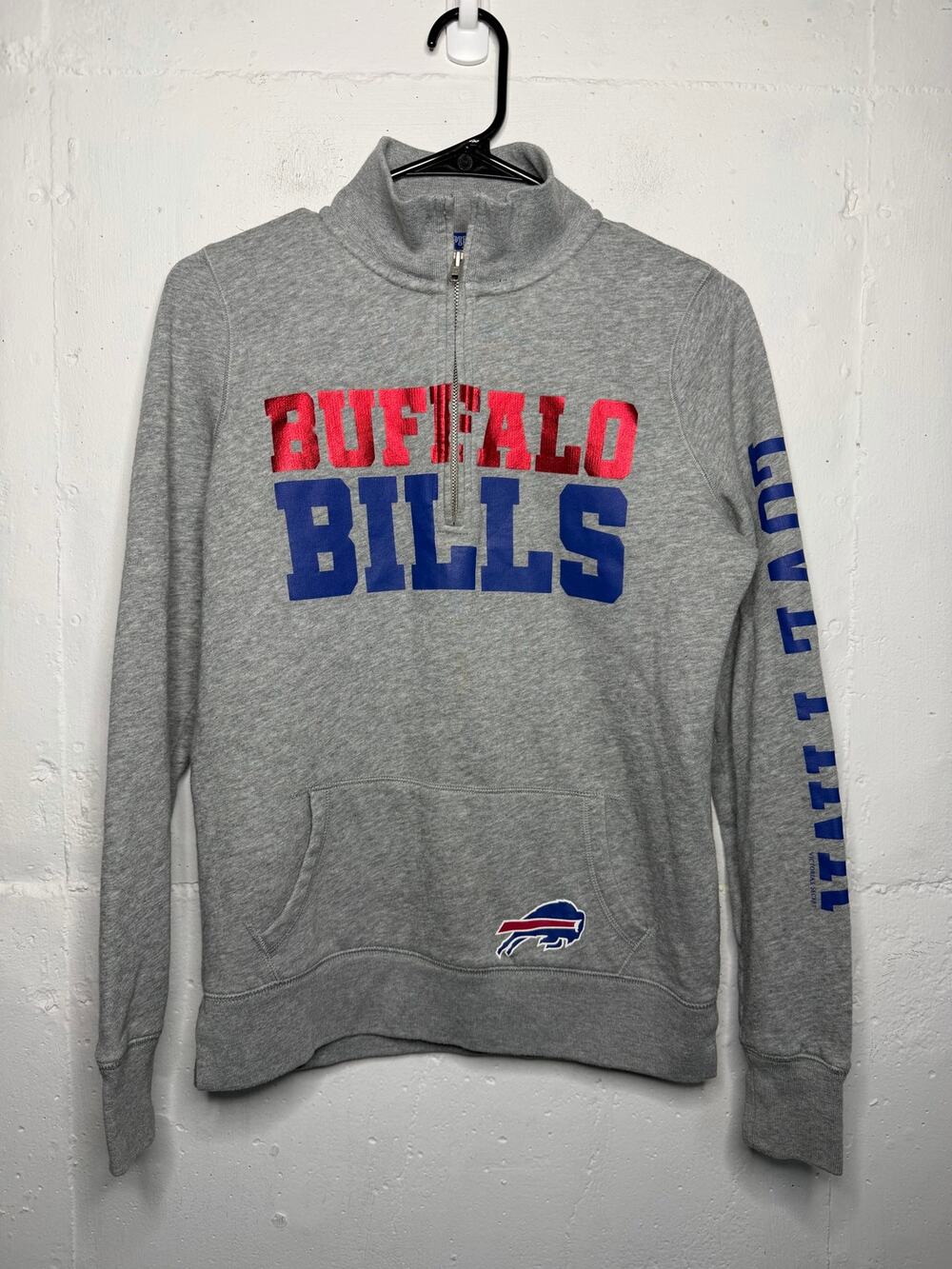 Victorias Secret Buffalo Bills Quarter Zip Sweater Womens Size XS